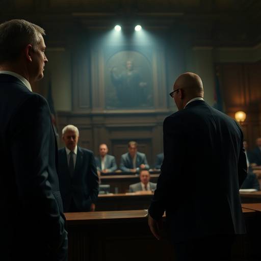 Escena del drama legal Ley y Justicia